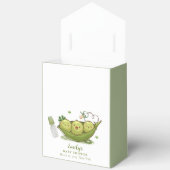 Schattigee groene fopspeen Sweet Pea In Pod Baby s Bedankdoosjes (Open)