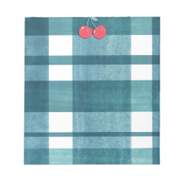 Schattigee groene gingham notitieblok