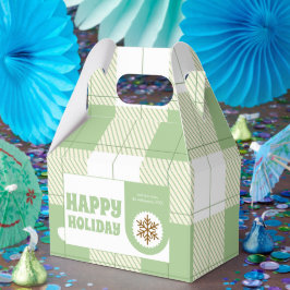 Schattigee Groene Gingham Plaid Vakantie Bedankdoosjes