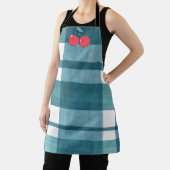 Schattigee groene gingham schort (Insitu)