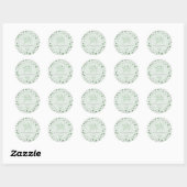 Schattigee Groene Gingham Shamrock Dank u Ronde Sticker (Vel)