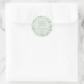 Schattigee Groene Gingham Shamrock Dank u Ronde Sticker (Tas)