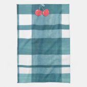 Schattigee groene gingham theedoek (Verticaal)