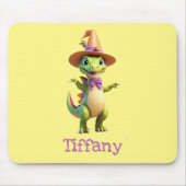 Schattigee groene goochelaar dinosaurus muismat (Voorkant)