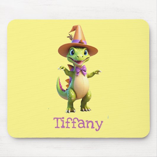 Schattigee groene goochelaar dinosaurus muismat (Voorkant)