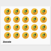 Schattigee Groene Halloween Cupcake Ronde Sticker (Vel)
