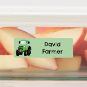Schattigee groene Happy boerderij Tractor cartoon  Labels (Aangebracht)