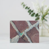 Schattigee Groene Hart Rock op Pella, Iowa Brick Briefkaart (Staand voorkant)