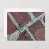 Schattigee Groene Hart Rock op Pella, Iowa Brick Briefkaart (Voorkant / Achterkant)