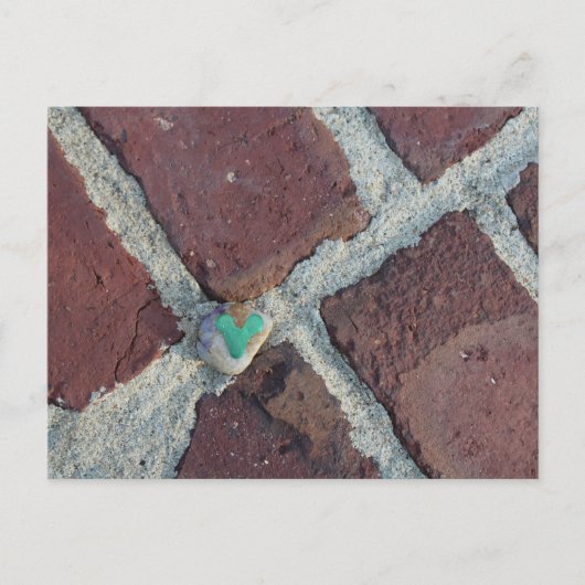 Schattigee Groene Hart Rock op Pella, Iowa Brick Briefkaart (Voorkant)