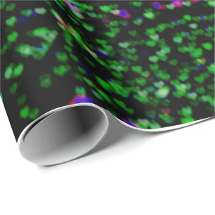 Schattigee groene harten bokeh kerstverlichting fe cadeaupapier