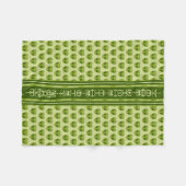 Schattigee groene hartvormige buitenaardse Jouw na Fleece Deken (Voorkant (Horizontaal))