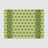 Schattigee groene hartvormige buitenaardse Jouw te Tissuepapier (Voorkant)