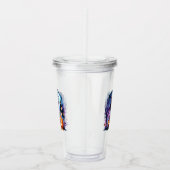 Schattigee Groene Heks Halloween Acryl Tumbler Acryl Drinkbeker (Rechts)