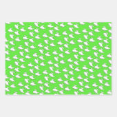 Schattigee groene helikopter inpakpapier vel (Voorkant)