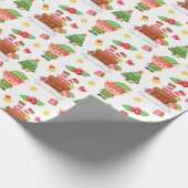 Schattigee Groene Kerst Elf Cadeaupapier (Hoek)