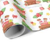 Schattigee Groene Kerst Elf Cadeaupapier (Rol Hoek)