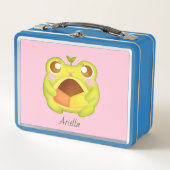 Schattigee Groene Kikker Holding Mexicaans Polvoro (Voorkant)