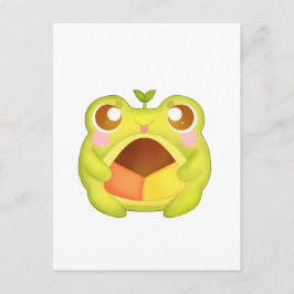 Schattigee Groene Kikker Holding Mexicaans Polvoro Briefkaart