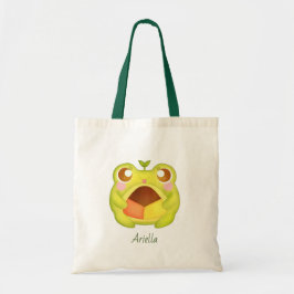 Schattigee Groene Kikker Holding Mexicaans Polvoro Tote Bag