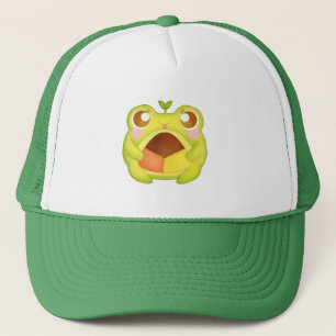 Schattigee Groene Kikker Holding Mexicaans Polvoro Trucker Pet