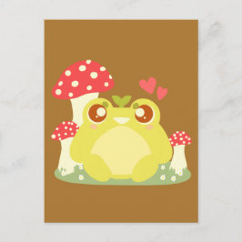 Schattigee groene kikker in de Natuur Briefkaart