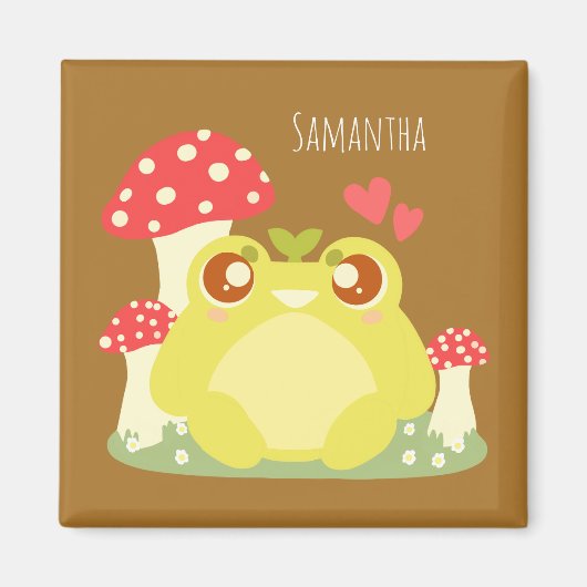 Schattigee groene kikker in de Natuur Magneet (Voorkant)