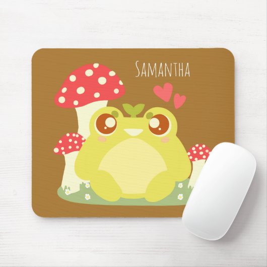 Schattigee groene kikker in de Natuur Muismat (Met muis)