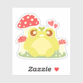 Schattigee groene kikker in de Natuur Sticker