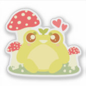 Schattigee groene kikker in de Natuur Sticker (Voorkant)