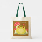 Schattigee groene kikker in de Natuur Tote Bag (Achterkant)