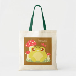 Schattigee groene kikker in de Natuur Tote Bag