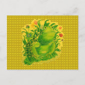 Schattigee Groene Kikker Kunstwerk Schilderen Briefkaart (Voorkant)
