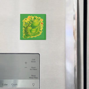 Schattigee Groene Kikker Kunstwerk Schilderen Magneet