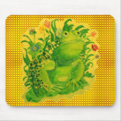 Schattigee Groene Kikker Kunstwerk Schilderen Muismat (Voorkant)