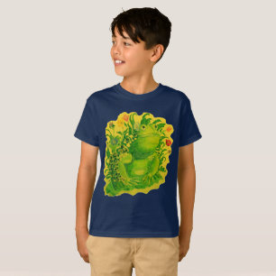 Schattigee Groene Kikker Kunstwerk Schilderij Kind T-shirt