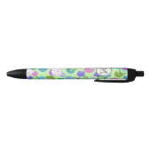 Schattigee Groene Kikkers Custom Monogram Initiaal Zwarte Inkt Pen (Bodem)