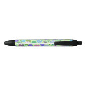 Schattigee Groene Kikkers Custom Monogram Initiaal Zwarte Inkt Pen (Achterkant)