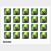 Schattigee groene kikkers stickers (Vel)