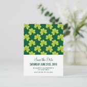 Schattigee Groene Klaver Shamrock Patroon Save the Briefkaart (Staand voorkant)