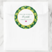 Schattigee Groene Klaver Shamrock Pattern Keuken Ronde Sticker (Tas)