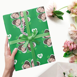 Schattigee Groene Klaver Vier Leaf Hearts Foto Mon Cadeaupapier