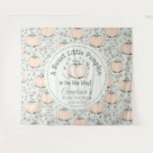 Schattigee Groene Kleine Pompoen Baby shower Achte Wandkleed (Voorkant (horizontaal))