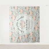 Schattigee Groene Kleine Pompoen Baby shower Achte Wandkleed (Voorkant)