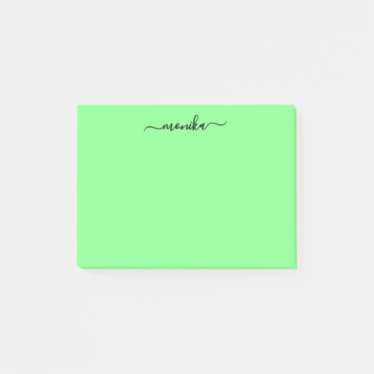 Schattigee Groene Limoen Aangepaste Naam Post-it® Notes (Voorkant)
