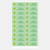 Schattigee groene limoen bubbels cartoon gepersona labels (Vel)