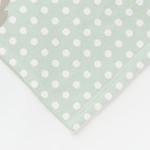 Schattigee Groene Llama Polka Dot Baby Milestone Fleece Deken (Hoek)