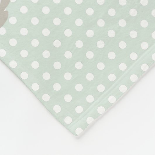 Schattigee Groene Llama Polka Dot Baby Milestone Fleece Deken (Hoek)