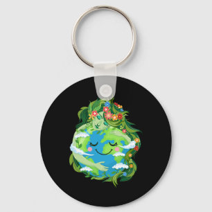 Schattigee Groene Moeder Gaia Save Our Planet Eart Sleutelhanger
