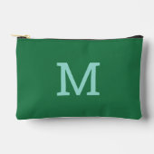 Schattigee Groene Monogram Initiaal Accessoire Zak Etui (Voorkant)